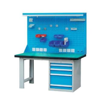 锐德 50mm复合桌面工作台，1个4抽柜，1500W×750D×(800+1000)H，载重:1000kg不含安装费 RDF1507