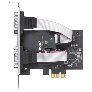 TP-LINK/普联 网卡PCI-E转2口9针 转接网卡 TL-SA102E工业级