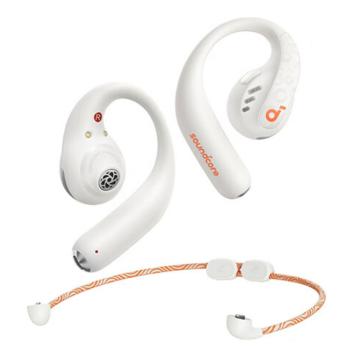 声阔 跃线2合1不入耳蓝牙耳机无线运动跑步骑行46H续航 AeroFit Pro 白
