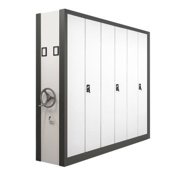 HX 钢制手摇移动密集架一列三组每立方米单价文件柜凭证资料柜 2700*560*2300mm 灰白拼色 HXMJ-07