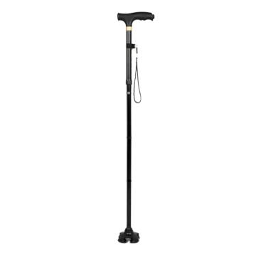 三极户外 折叠户外登山杖带灯款黑色，90-100cm TP3904