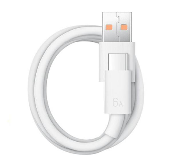 HUAWEI/华为 原装6A数据线USB Type-A转USB Type-C/1m线长/支持66W（11V6A）白色 CC790