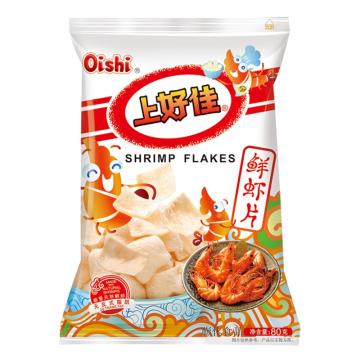 上好佳 休闲零食 鲜虾片，80g*12袋