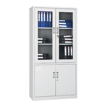 HiBoss 钢制文件柜办公柜铁皮柜资料柜储物柜大器械柜850*390*1800mm 0.6mm GJSP-93