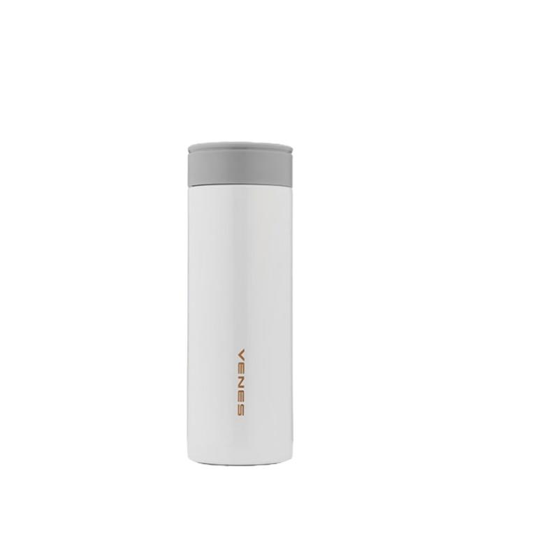 菲驰 花漫时光保温杯350ml/奥氏体型304不锈钢+聚丙烯PP FC239-350-珍珠白