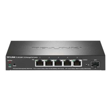 TP-LINK/普联 交换机2.5G以太网POE云管理交换机 5个2.5G电口 1个万兆光口 TL-SE2106P