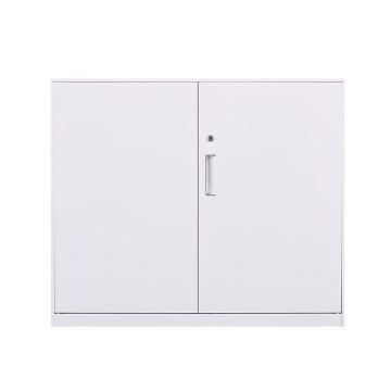 中阳 760对开铁柜文件柜900*400*760mm 办公柜拆装窄边柜 纯白色加厚款 ZY-ZBG-32