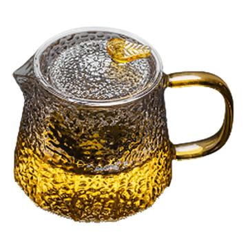 功成狮 玻璃煮茶壶锤纹茶具HFCWCJ-SYL500，500ML，锤纹，不含杯子 GUFD0473