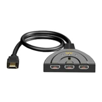 创乘 HDMI线4K高清HDMI切换器（直插式免供电）三进一出 黑色 CT043-3