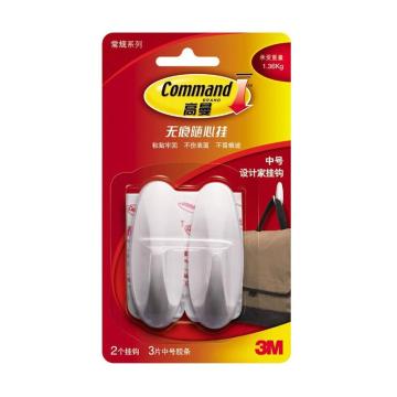 3M 无痕设计家挂钩中号 (个=卡） XY003824436