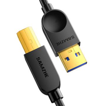 山泽 打印机数据线A公对B公 高速USB3.0 黑色0.5米 SDY-01C