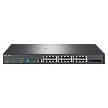 TP-LINK/普联 交换机28口万兆上联堆叠式三层网管工业级交换机 TL-IS600-24G4T
