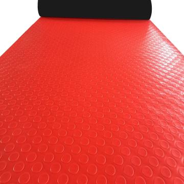 Ecobooths/爱柯部落 走道垫PVC防滑防水 维稳C 铜钱纹塑料地胶1.5*2m*2.2mm 红色