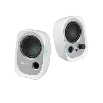 漫步者 音箱入门级微型2.0桌面音响 白色 R12U 白