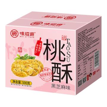 味滋源 休闲零食（一件代发） 黑芝麻桃酥 500g