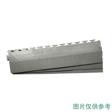 Ecobooths/爱柯部落 PVC工业地板砖耐磨耐压防滑 坦内德 明扣，灰色-长边条527×67×4.5mm