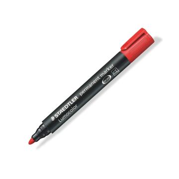 施德楼 油性记号笔工业标记笔粗 线幅2mm（10支/盒） 352红色