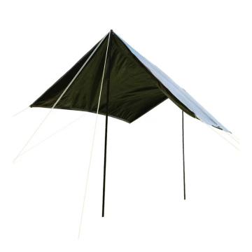 三极户外 户外露营天幕防雨遮阳棚布 TP2385 银色(黑胶布)3*5m