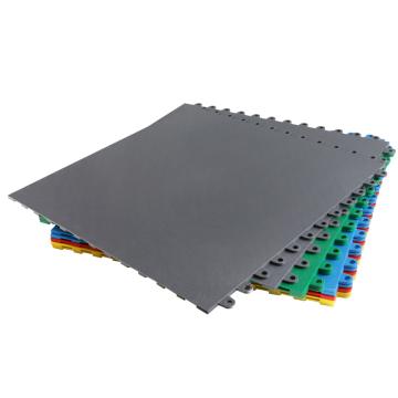 SIGCESS 方块地垫 60X60CM厚度6.5MM；暗扣式 皮革纹 灰色