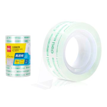 deli/得力 透明文具胶带18mm*18m（4卷/筒） 30079透明