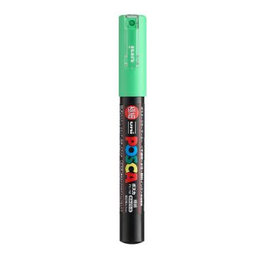 UNI 三菱POSCA马克笔极细0.7mm海报广告记号笔（10支/盒） PC-1M黄绿色