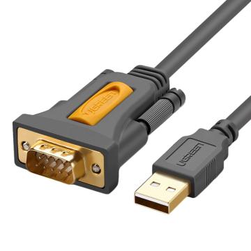 绿联 USB转串口DB9打印线RS-232 公对公 PL2303芯片 CR104 20210(打印线 1米）