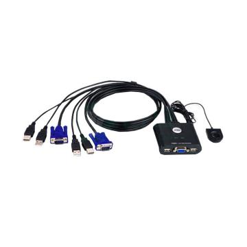 宏正 切换器2端口 带线式USB KVM多电脑切换器 按钮切换 CS22U