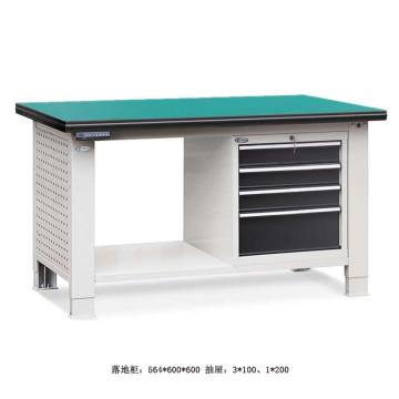 位邦 升降工作台，防静电台面，四抽工具柜，台面1800×750mm，高度750~1050mm 79.9631.15