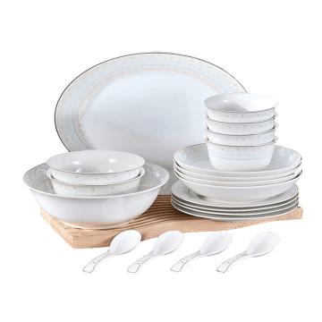 康宁餐具 20件套，波斯风情系列CB-BSFQ20-HP/KZ 4.5寸饭碗4/8寸浅盘4/8寸汤盘4/6寸面碗2/8.0寸汤碗1/13寸鱼盘1/小汤勺4 CB-BSFQ20-HP/KZ