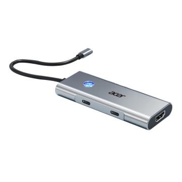 Acer/宏碁 6口拓展坞带线 PD100W *1 USB3.2*2 HDMI*1 TYPEC *2 HY41-T6(3.2版)