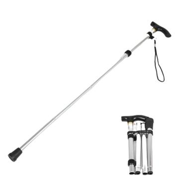 三极户外 伸缩轻便四节铝合金登山杖84-93cm TP3902 银色