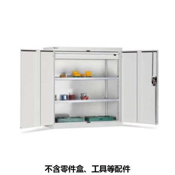 位邦 储物柜1023×550×1000mm，灰色，对开钢门柜，2层层板，1抽屉 77.6211.01