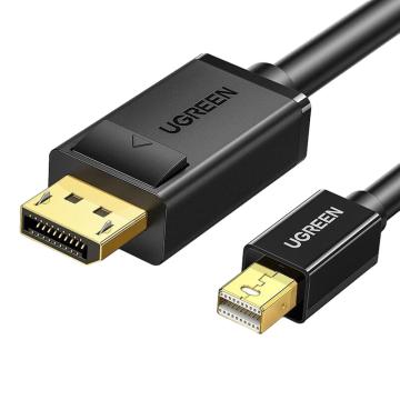绿联 Mini DP转DP转接线雷电口4K迷你dp转换器线 适用苹果笔记本连接显示器 黑色1.5米 MD105（10477）