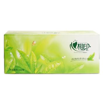 心相印 2层200抽盒装面巾纸3盒/提 210×190mm H200茶语系列（箱装）