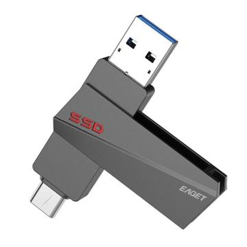 忆捷 固态U盘USB3.2 Gen2 Type-c 双接口高速传输 SU20-128G
