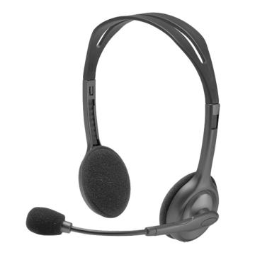Logitech/罗技 耳麦3.5mm有线头戴式耳机 H111