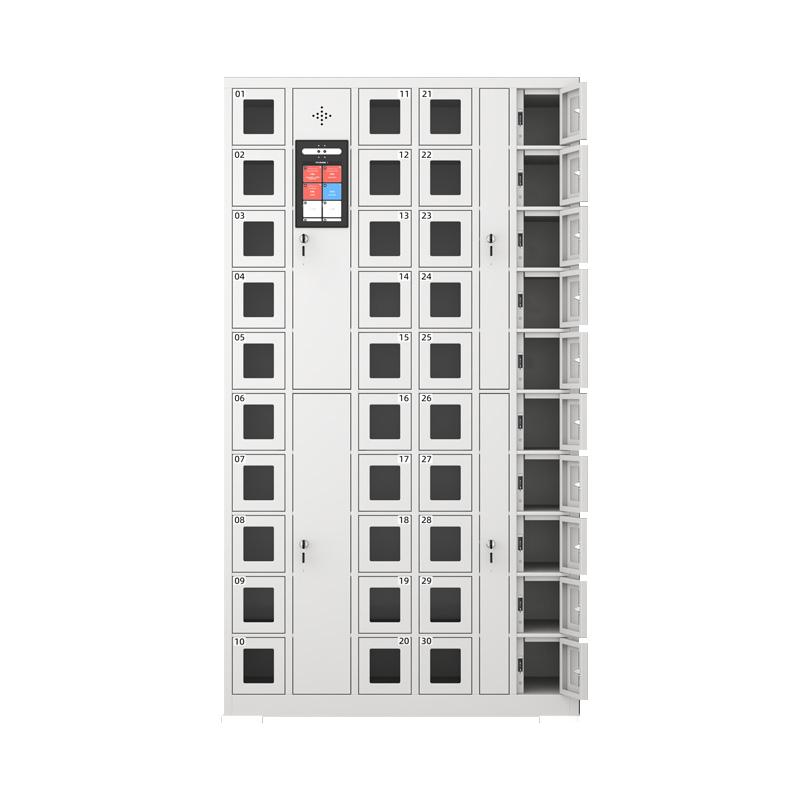 京图尚冠 智能手机柜40门人脸识别灰白色1000*300*1800mm TD531