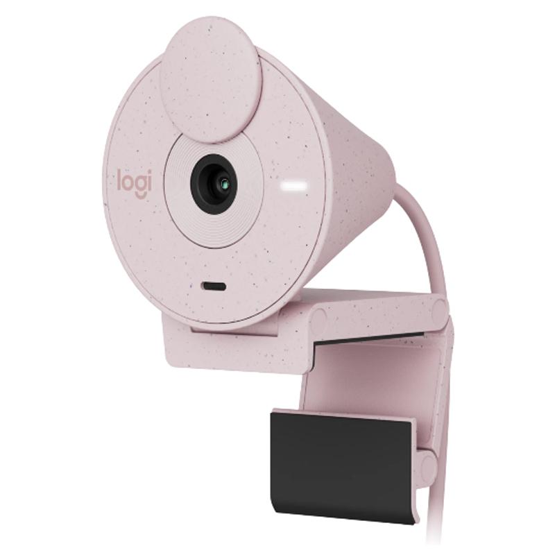 Logitech/罗技 视屏会议摄像头 BRIO 300粉色 带麦克风隐私盖