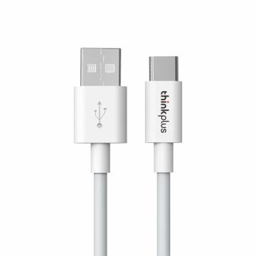 ThinkPlus 数据线USB-Type-C/双TypeC快充数据线 适用华为小米 3A 30W 1米 白 AC310B