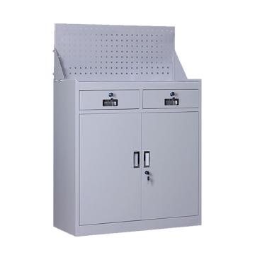京图尚冠 二抽带挂板工具柜900×400×1370mm，灰白色 JG221