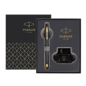 PARKER/派克 墨水笔礼盒套装 威雅XL经典黑金夹墨水笔+小墨水礼盒套装