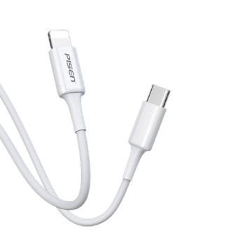 PISEN/品胜 数据充电线PD快充Type-C to Lightning数据线 1米 白色 CL-PD-1000