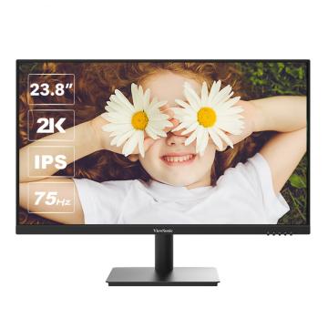 优派 显示器23.8英寸 QHD三边微边框IPS屏 75Hz 可壁挂节能显示器 VA2462-2K-HD