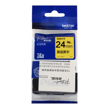 兄弟 标签色带黄底/黑字（线缆标签） 24mm TZe-FX651