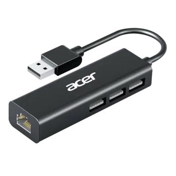 Acer/宏碁 百兆4口扩展坞USB2.0*3 百兆网口 401-BS（黑色USB网口）百兆