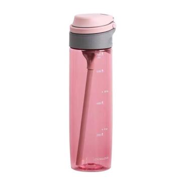 LOCKLOCK LOCK&LOCK 一键式运动水杯吸管杯进口Tritan材质塑料杯子 550ml 粉色 ABF764PIKK