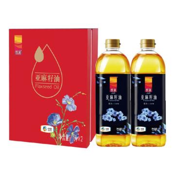 亚润 食用油 亚麻籽油礼盒，1L*2