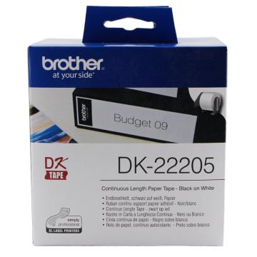 兄弟 DK色带62mm*30.48m 白底/黑字（纸质） DK-22205