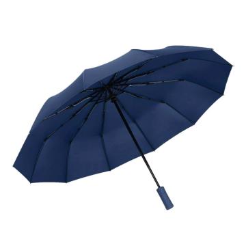 三极户外 大号十二骨双层晴雨两用三折伞 TP7033 碰击布藏青色