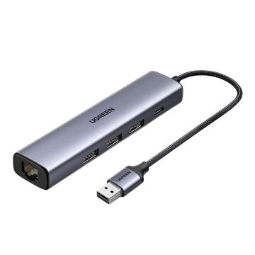 绿联 USB3.0转千兆网口扩展坞RJ45接口转换器 适用苹果华为联想电脑 20915